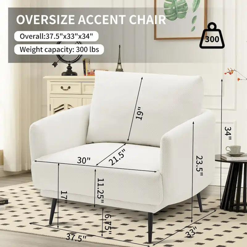 Fauteuil d'appoint démesuré 37,5 W, canapé de loisir