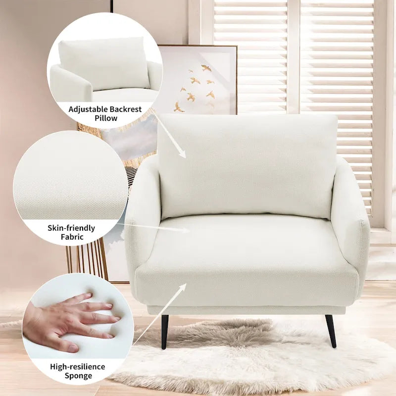 Fauteuil d'appoint démesuré 37,5 W, canapé de loisir