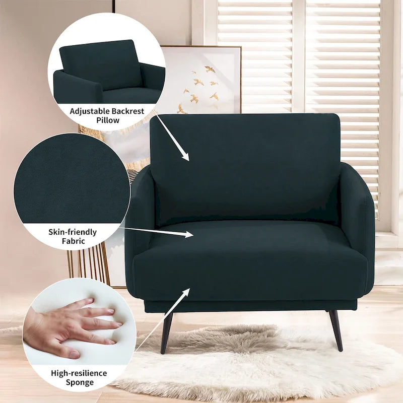 Fauteuil d'appoint démesuré 37,5 W, canapé de loisir