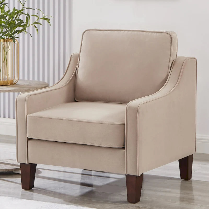 Fauteuil d'appoint moderne rembourré pour salon, chambre à coucher