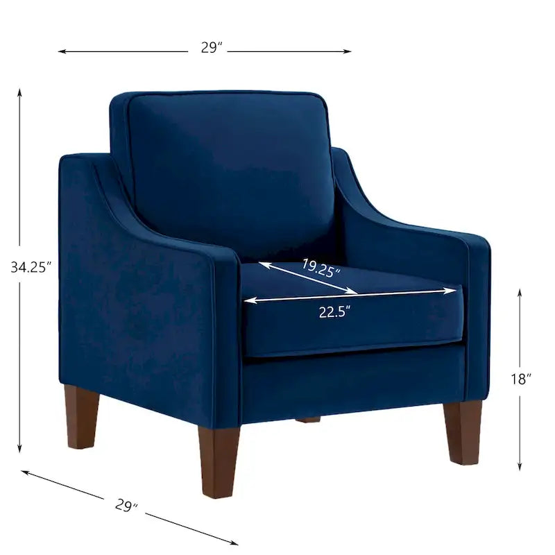 Fauteuil d'appoint moderne rembourré pour salon, chambre à coucher