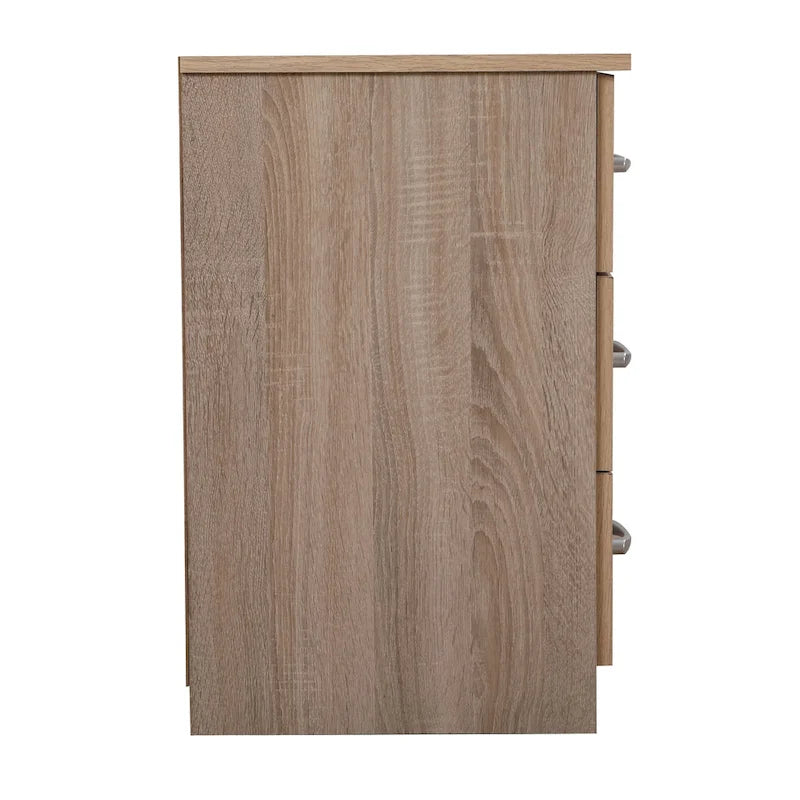 Table de chevet en bois à 3 tiroirs
