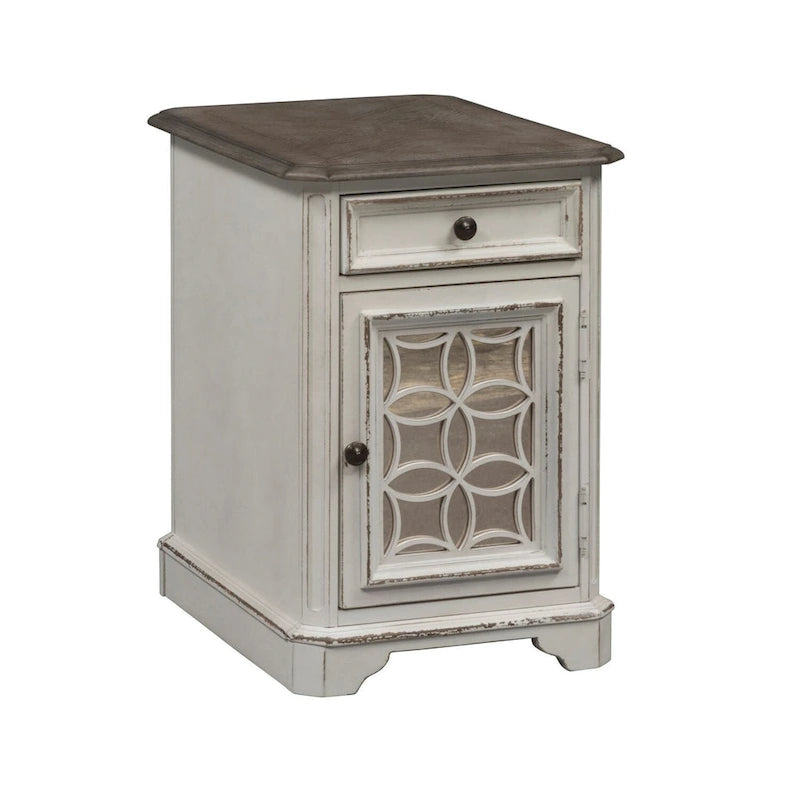 Table d'appoint chaise blanche