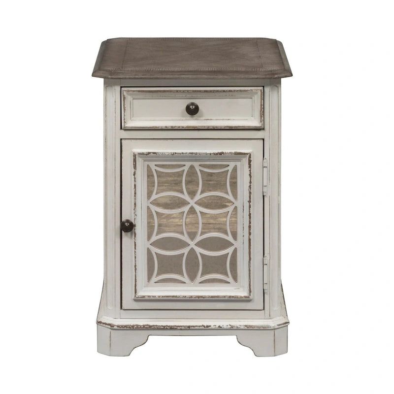 Table d'appoint chaise blanche