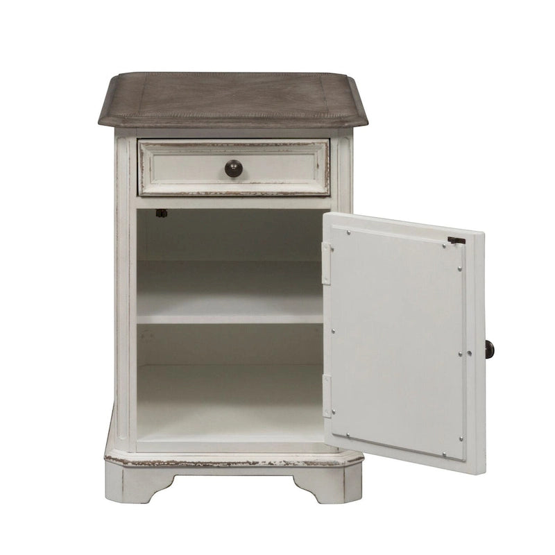Table d'appoint chaise blanche