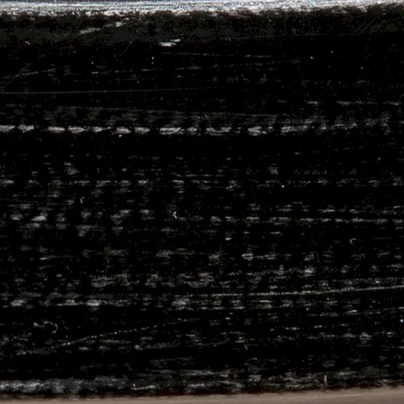 Table basse ronde en métal noir vieilli avec plateau en verre et étagère