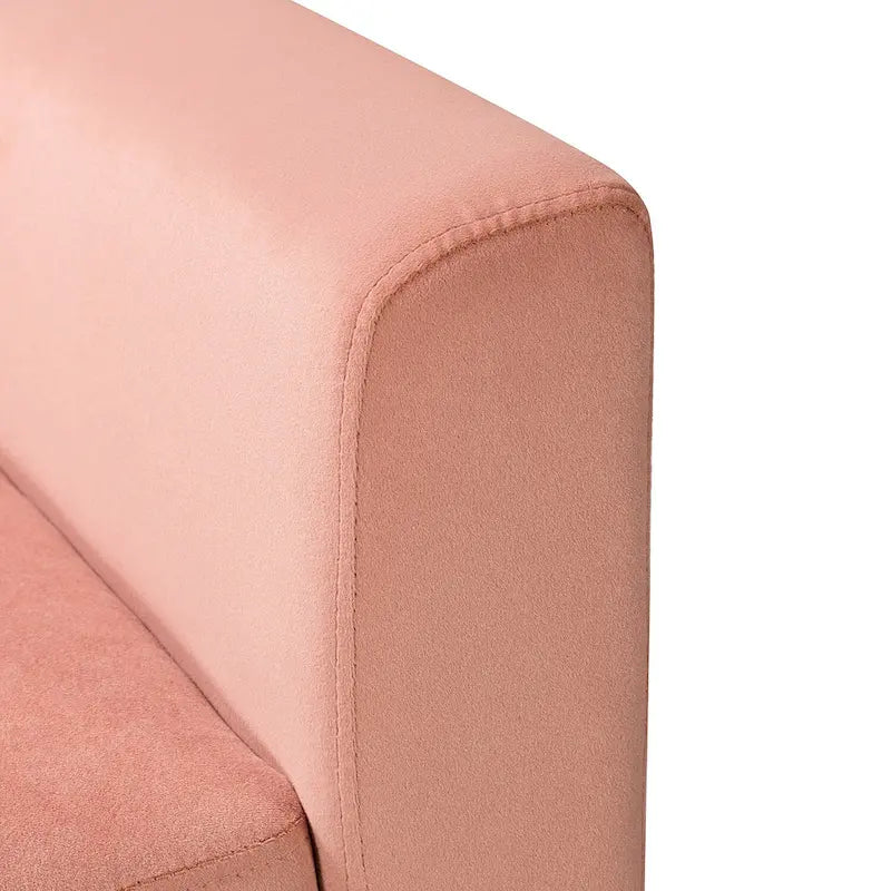 Fauteuil contemporain en velours capitonné avec pieds en métal doré par