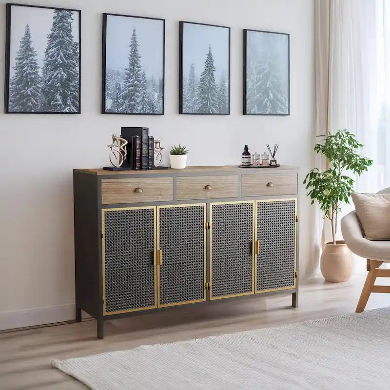 Buffet moderne avec tiroirs et portes