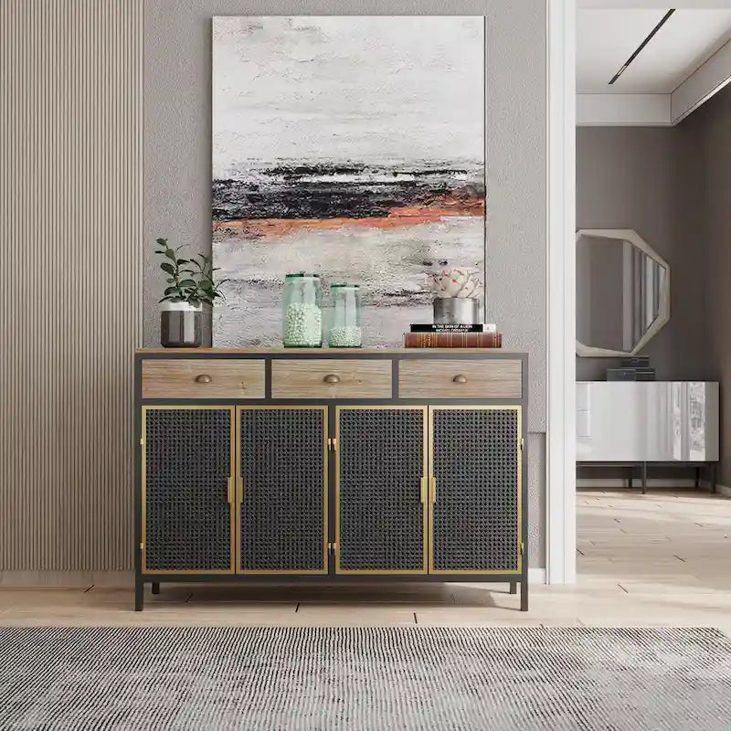 Buffet moderne avec tiroirs et portes