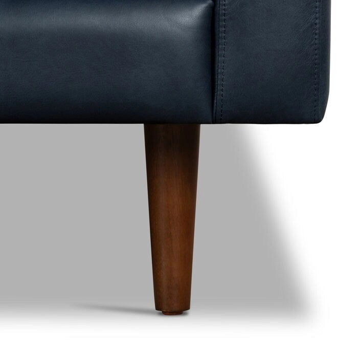 Canapé d'angle gauche 104,5 - Cuir véritable pleine fleur italien