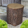 Fausse souche de chêne pour le jardin - Table ronde et tabourets de jardin en forme de souche d'arbre