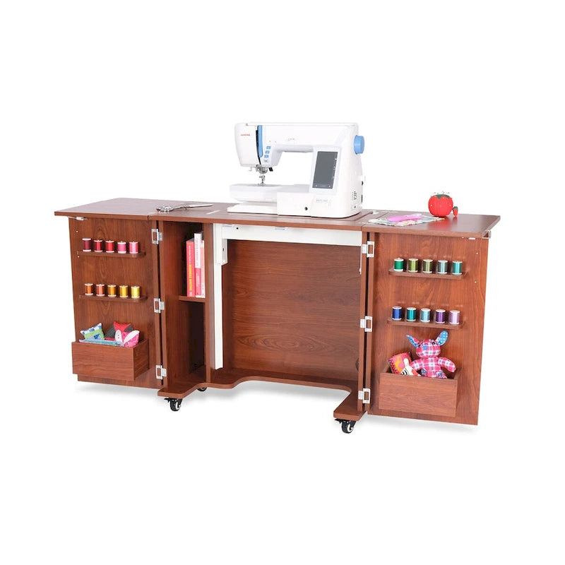 Meuble de couture en teck